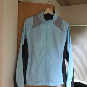 Windbreaker Jacket  in Turquoise and Black